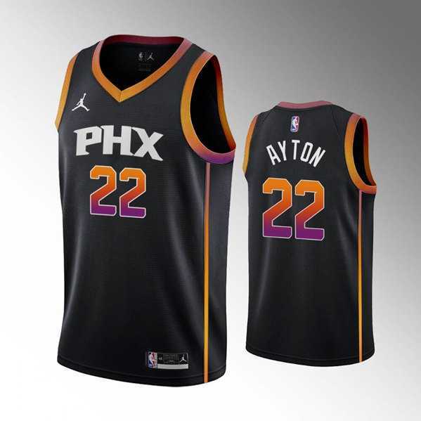 Men%27s Phoenix Suns #22 Deandre Ayton Balck Stitched Basketball Jersey Dzhi->portland trailblazers->NBA Jersey